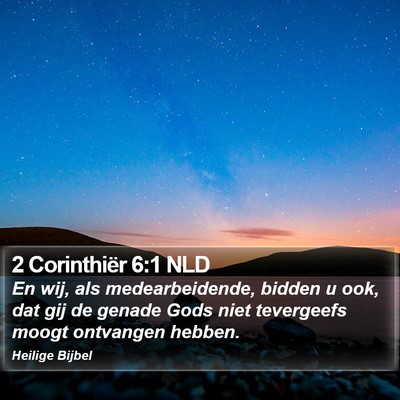 2 Corinthiër 6:1 NLD Bible Verse Image