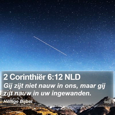 2 Corinthiër 6:12 NLD Bible Verse Image