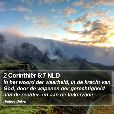 2 Corinthiër 6:7 NLD Bible Verse Image