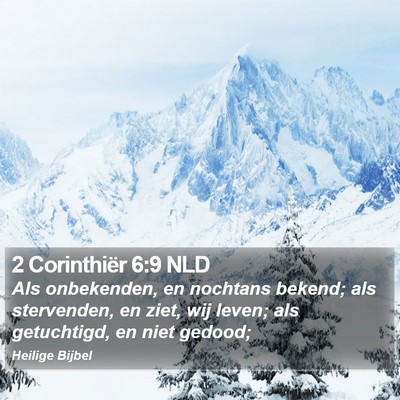 2 Corinthiër 6:9 NLD Bible Verse Image