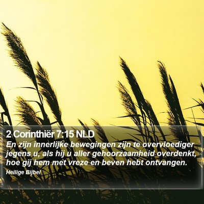2 Corinthiër 7:15 NLD Bible Verse Image