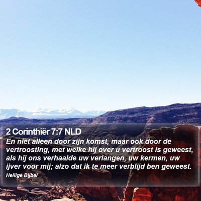 2 Corinthiër 7:7 NLD Bible Verse Image