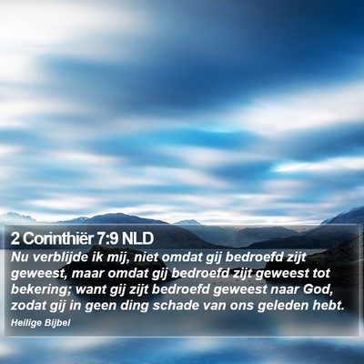 2 Corinthiër 7:9 NLD Bible Verse Image
