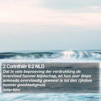 2 Corinthiër 8:2 NLD Bible Verse Image