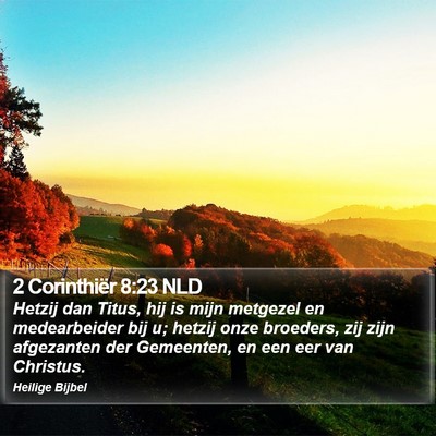 2 Corinthiër 8:23 NLD Bible Verse Image