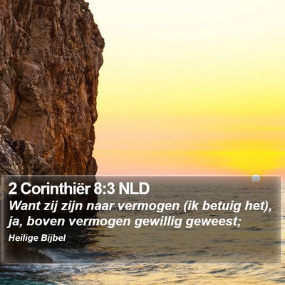 2 Corinthiër 8:3 NLD Bible Verse Image