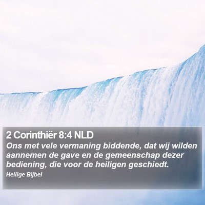 2 Corinthiër 8:4 NLD Bible Verse Image