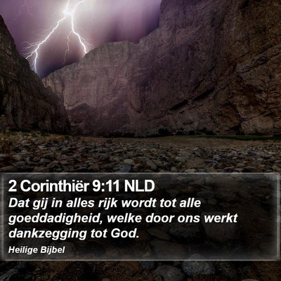 2 Corinthiër 9:11 NLD Bible Verse Image