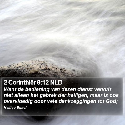 2 Corinthiër 9:12 NLD Bible Verse Image