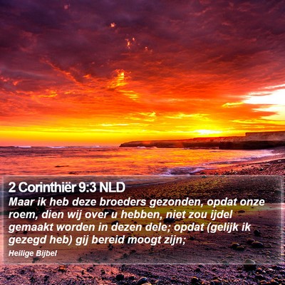 2 Corinthiër 9:3 NLD Bible Verse Image