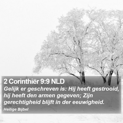 2 Corinthiër 9:9 NLD Bible Verse Image