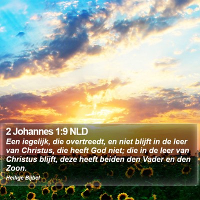 2 Johannes 1:9 NLD Bible Verse Image