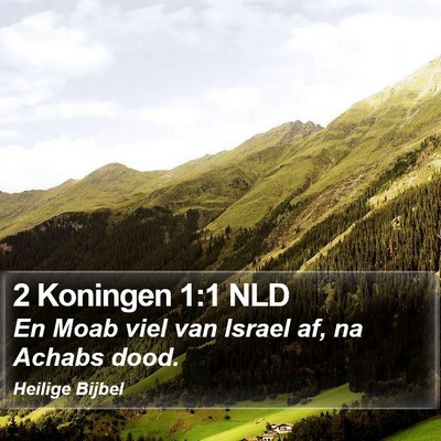 2 Koningen 1:1 NLD Bible Verse Image