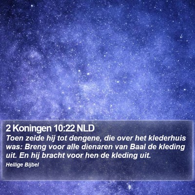 2 Koningen 10:22 NLD Bible Verse Image