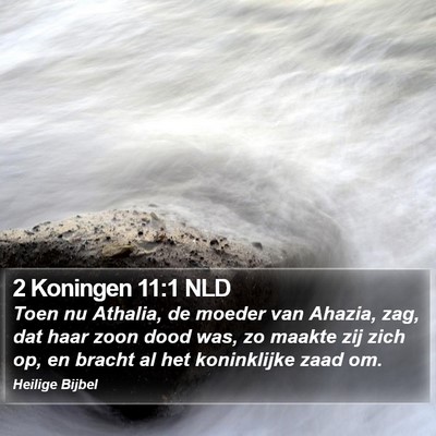 2 Koningen 11:1 NLD Bible Verse Image