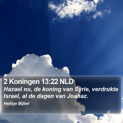 2 Koningen 13:22 NLD Bible Verse Image