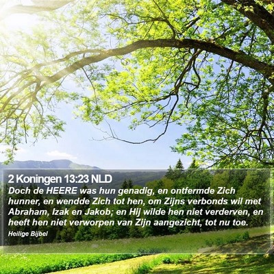 2 Koningen 13:23 NLD Bible Verse Image