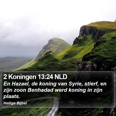 2 Koningen 13:24 NLD Bible Verse Image