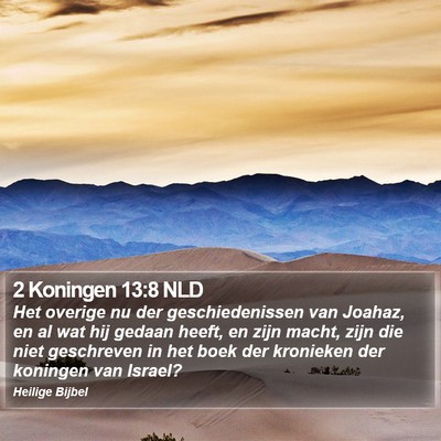 2 Koningen 13:8 NLD Bible Verse Image