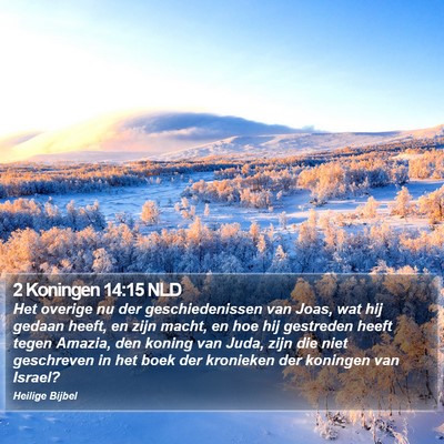 2 Koningen 14:15 NLD Bible Verse Image