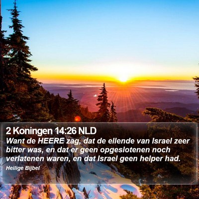 2 Koningen 14:26 NLD Bible Verse Image