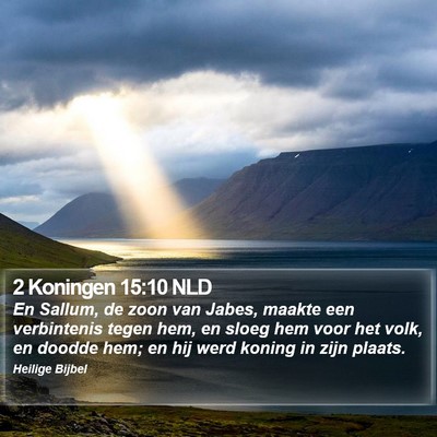 2 Koningen 15:10 NLD Bible Verse Image