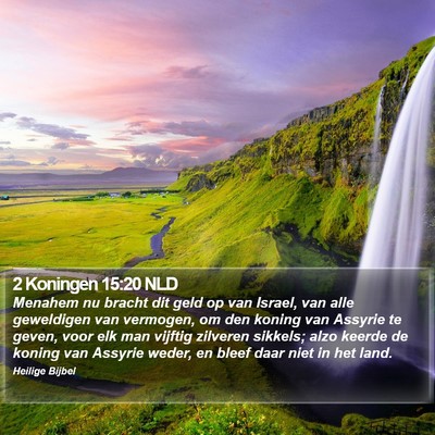 2 Koningen 15:20 NLD Bible Verse Image