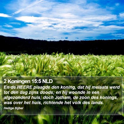 2 Koningen 15:5 NLD Bible Verse Image
