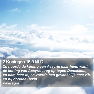 2 Koningen 16:9 NLD Bible Verse Image