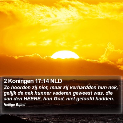 2 Koningen 17:14 NLD Bible Verse Image