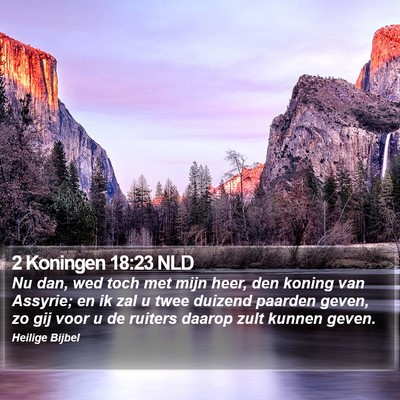 2 Koningen 18:23 NLD Bible Verse Image