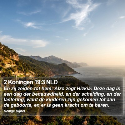 2 Koningen 19:3 NLD Bible Verse Image
