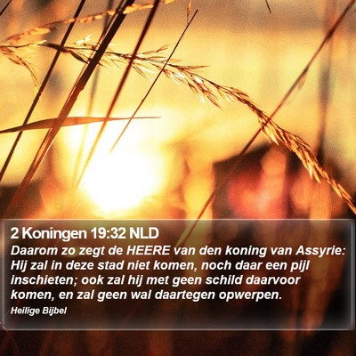 2 Koningen 19:32 NLD Bible Verse Image