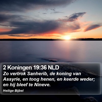 2 Koningen 19:36 NLD Bible Verse Image