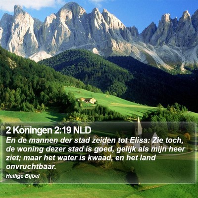2 Koningen 2:19 NLD Bible Verse Image