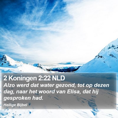 2 Koningen 2:22 NLD Bible Verse Image
