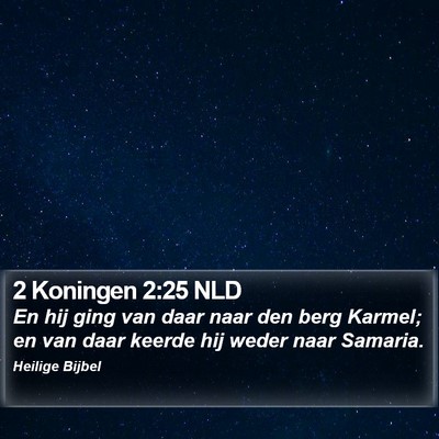 2 Koningen 2:25 NLD Bible Verse Image