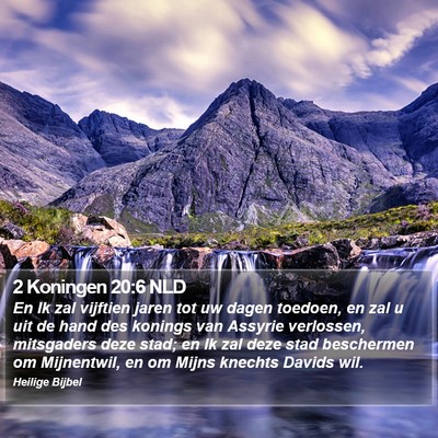 2 Koningen 20:6 NLD Bible Verse Image