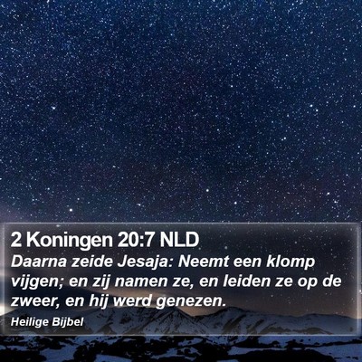 2 Koningen 20:7 NLD Bible Verse Image