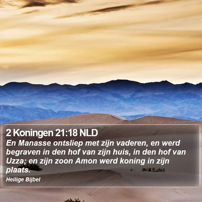2 Koningen 21:18 NLD Bible Verse Image