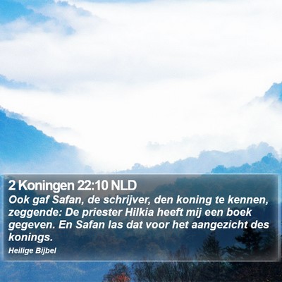 2 Koningen 22:10 NLD Bible Verse Image