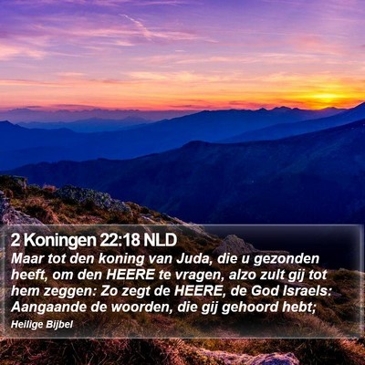 2 Koningen 22:18 NLD Bible Verse Image