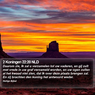 2 Koningen 22:20 NLD Bible Verse Image