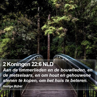 2 Koningen 22:6 NLD Bible Verse Image