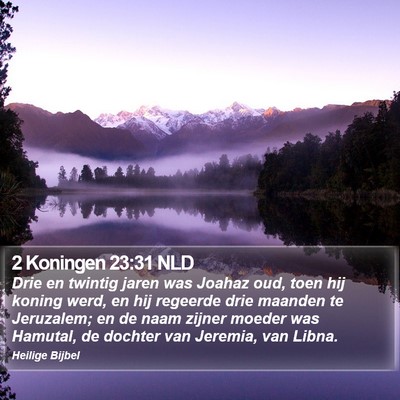 2 Koningen 23:31 NLD Bible Verse Image