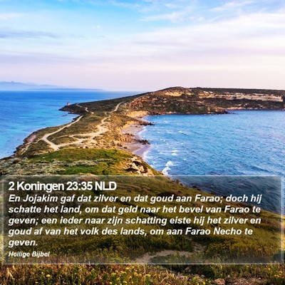 2 Koningen 23:35 NLD Bible Verse Image