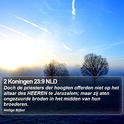 2 Koningen 23:9 NLD Bible Verse Image