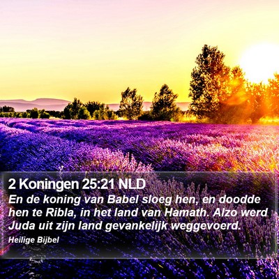 2 Koningen 25:21 NLD Bible Verse Image