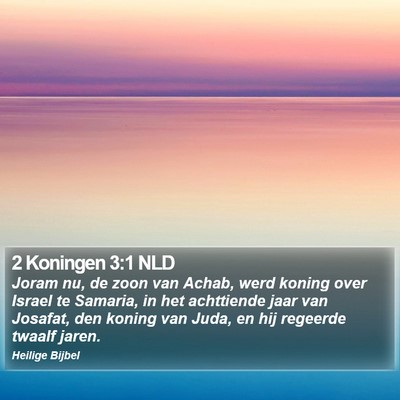 2 Koningen 3:1 NLD Bible Verse Image