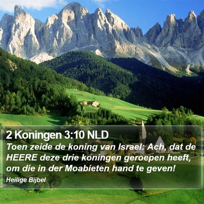 2 Koningen 3:10 NLD Bible Verse Image